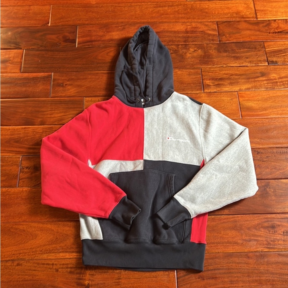 Vintage Color Block Champion Hoodie